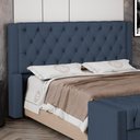 Ver imagem 2 de Cabeceira Atena para Cama Box King Size 195cm Capitonê com Frame Linho Azul - Desk Design