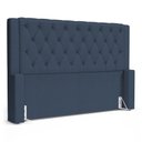 Ver imagem 1 de Cabeceira Atena para Cama Box King Size 195cm Capitonê com Frame Linho Azul - Desk Design