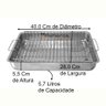 Tabuleiro N 4 C/ Grelha Grade Para Assar Carnes Aluminio Metalúrgica Continental - 2