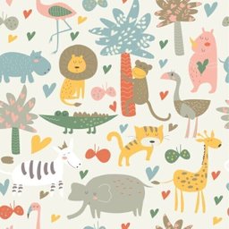 Papel de Parede Adesivo Infantil Floresta de Animais - 3