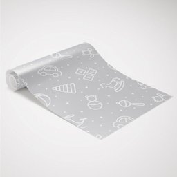 Papel de Parede Adesivo Infantil Elementos Cinza - 2