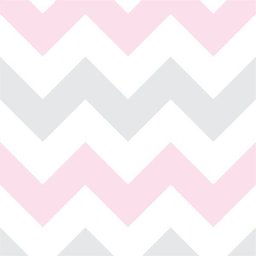 Papel de Parede Adesivo Chevron Rosa e Cinza - 3