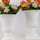 Ver imagem 6 de Vaso Taça Decorativa Grande em Cerâmica - Branco 28cm Cerâmica Monte Real
