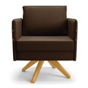 Ver imagem 6 de Kit 01 Namoradeira 02 Lugares e 02 Poltronas Mari Suede Marrom Base de Madeira Ma30 - D'Rossi