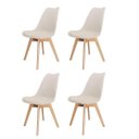 Ver imagem 3 de Kit 4 Cadeiras Leda Saarinen Design Bege