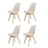 Kit 4 Cadeiras Leda Saarinen Design Bege - 3