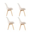 Ver imagem 3 de Kit 4 Cadeiras Polipropileno Saarinen Leda Wood: Design para Sala de Jantar - Fendi