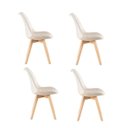 Ver imagem 2 de Kit 4 Cadeiras Leda Saarinen Design Bege
