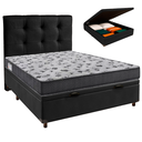 Ver imagem 1 de Cama Box Bau + Colchão Casal Ortobom D33 Iso100 + Cabeceira Estofada