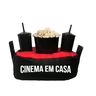 Almofada Porta Pipoca Bicolor Cinema em Casa:Preto - 1