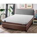 Ver imagem 1 de Conjunto Cama Box Casal Venice 138x188x60 Marrom/Branco c/Molas Ensacadas