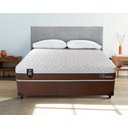 Ver imagem 3 de Conjunto Cama Box Casal Venice 138x188x60 Marrom/Branco c/Molas Ensacadas