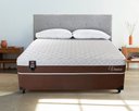 Ver imagem 3 de Conjunto Cama Box Casal Venice 138x188x60 Marrom/Branco c/Molas Ensacadas