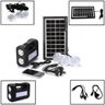 Kit Energia Emergência Placa Solar Lanterna Luminária Usb Carrega Celular 3 Lâmpadas Gd-8017 - 4