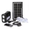 Kit Energia Emergência Placa Solar Lanterna Luminária Usb Carrega Celular 3 Lâmpadas Gd-8017 - 10