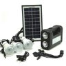 Kit Energia Emergência Placa Solar Lanterna Luminária Usb Carrega Celular 3 Lâmpadas Gd-8017 - 1