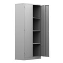 Ver imagem 1 de Armário de Aço 2 Portas com Prateleira 1,20 C/ Chaves Cinza