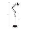 Ver imagem 5 de Luminária Abajur Articulada pedestal Chão Metal Lustre Coluna 1,90m