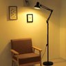 Luminária Abajur Articulada pedestal Chão Metal Lustre Coluna 1,90m - 8