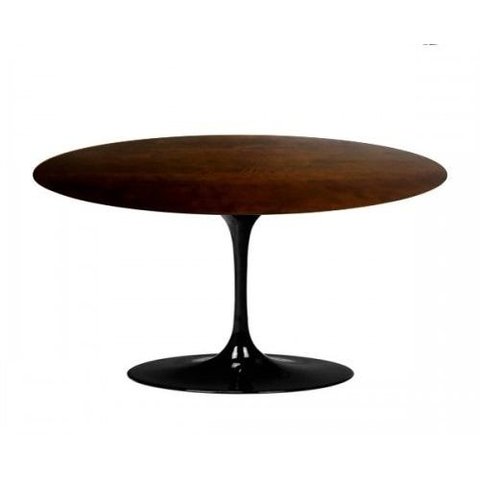 Mesa Saarinen Oval 235x122cm Madeira Base Preta Imbuia