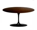 Ver imagem 1 de Mesa Saarinen Oval 235x122cm Madeira Base Preta Imbuia