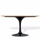 Ver imagem 1 de Mesa Saarinen Oval 180x100cm Madeira Base Preta Freijó