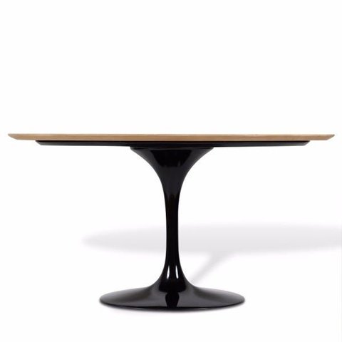 Mesa Saarinen Oval 180x100cm Madeira Base Preta Freijó