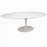 Mesa Saarinen Oval 180x100cm Madeira Base Branca Laca Branca - 1