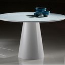 Ver imagem 3 de Mesa de Jantar Cone Redonda 100cm + Vidro Laca Branca