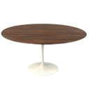 Ver imagem 1 de Mesa Saarinen Oval 137x90cm Madeira Base Branca Pau Ferro