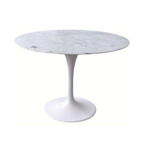Mesa Saarinen Redonda 100cm Mármore Carrara Carrara
