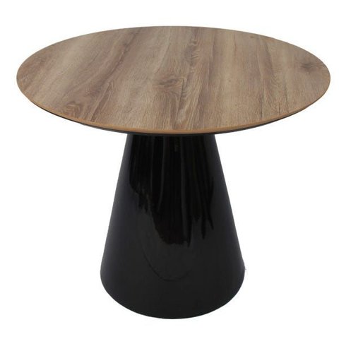Mesa de Jantar Cone 140cm Base Preta Mezzo Castani