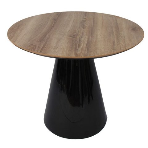 Mesa de Jantar Cone 120cm Laca Preta Mezzo Castani