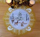 Ver mais imagens de Kit de 4 Jogo Americano Corte a Laser Natal Dourado- Dourado