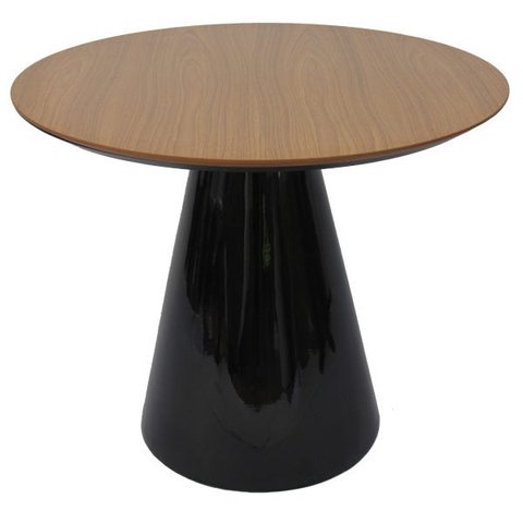 Mesa de Jantar Cone 120cm Laca Preta Freijó