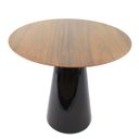 Ver imagem 1 de Mesa de Jantar Cone 90cm Base Preta Pau Ferro