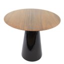 Ver imagem 1 de Mesa de Jantar Cone 80cm Base Preta Pau Ferro