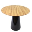 Ver imagem 1 de Mesa de Jantar Cone 80cm Base Preta Nogueira