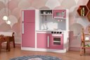 Ver imagem 2 de Cozinha Infantil Branco e Rosa Completa com Geladeira Encanto