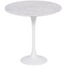 Mesa de Apoio Saarinen Altura 70cm Tampo 60cm Marmore Carrara Carrara - 1