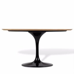 Mesa Saarinen Oval 120x80cm Madeira Base Preta Freijó - 1