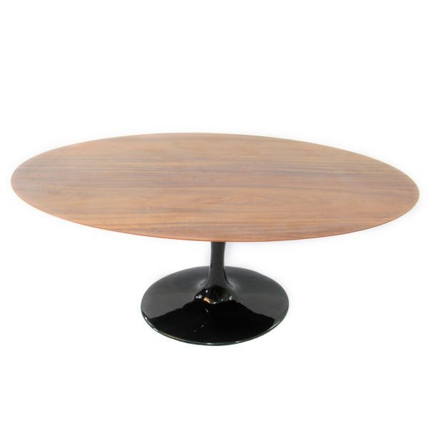 Mesa Saarinen Oval 120x80cm Madeira Base Preta Imbuia - 3