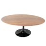 Mesa Saarinen Oval 120x80cm Madeira Base Preta Imbuia - 3