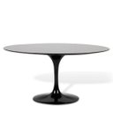 Ver imagem 2 de Mesa Saarinen Oval 120x80cm Madeira Base Preta Laca Preta