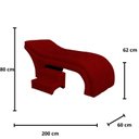 Ver imagem 5 de Maca Estofada Estética Botonê 60 Cm Sobrancelha Cilios Cor:vermelho