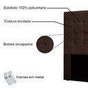 Ver imagem 4 de Cabeceira Casal 1,40m Santiago Suede - Pallazio Marrom
