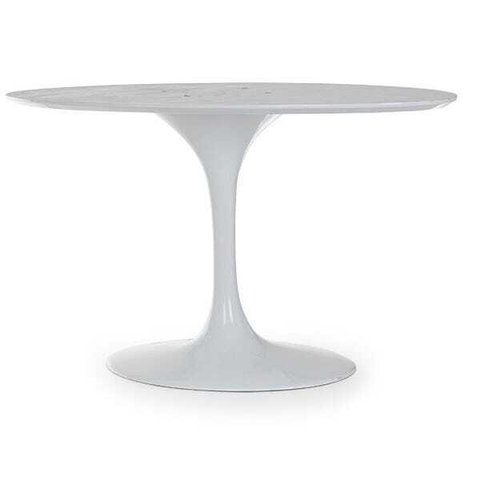 Base de Mesa de Jantar Saarinen Oval para Tampo de 198x122cm até 244x137cm Branco