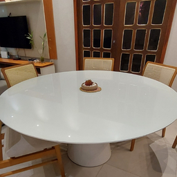Mesa de Jantar Cone 150cm Laca Branca - 3