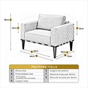 Ver imagem 4 de Conjunto - 2 Poltronas Bella Itália Corino Caramelo