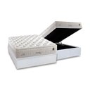 Ver imagem 1 de Cama Box Baú Casal: Colchão Molas Anjos Ensacadas Impressione Visco Látex + Base White(138x188)
